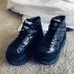 Black platforms, WORN ONCE!!!